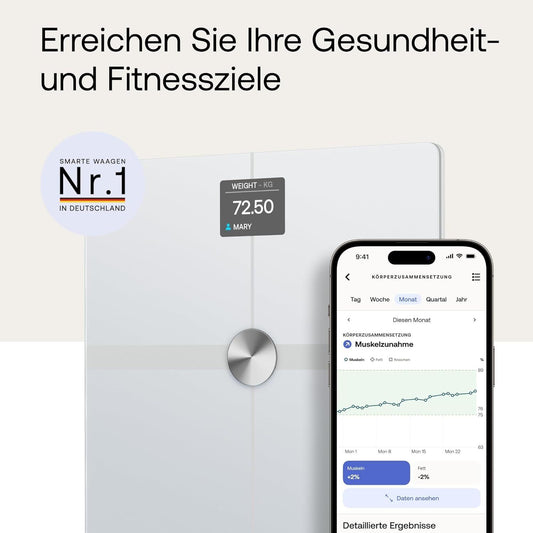 Withings Body Smart Körperanalysewaage mit Farbbildschirm – Bild 2