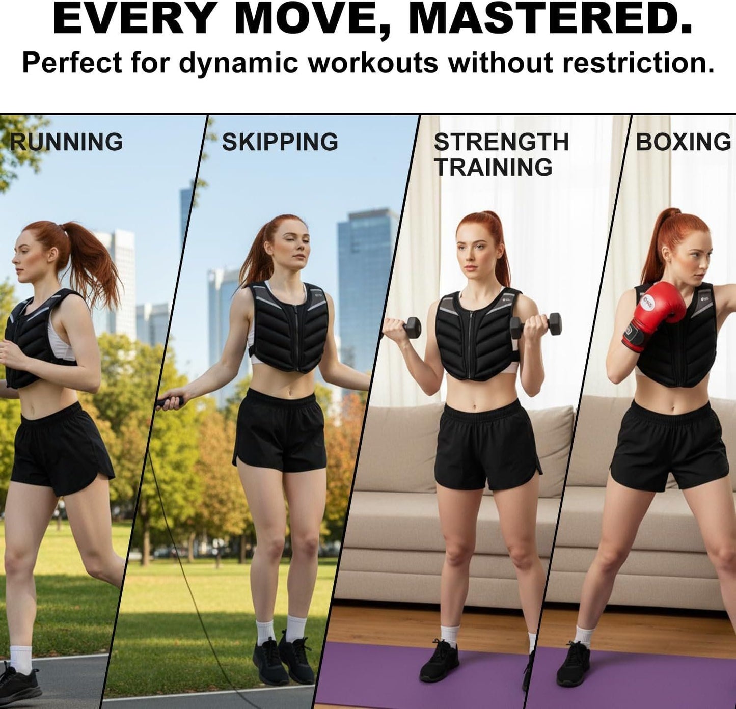Gewichtsweste 4,5 kg Fitnessweste Unisex Training – Bild 7