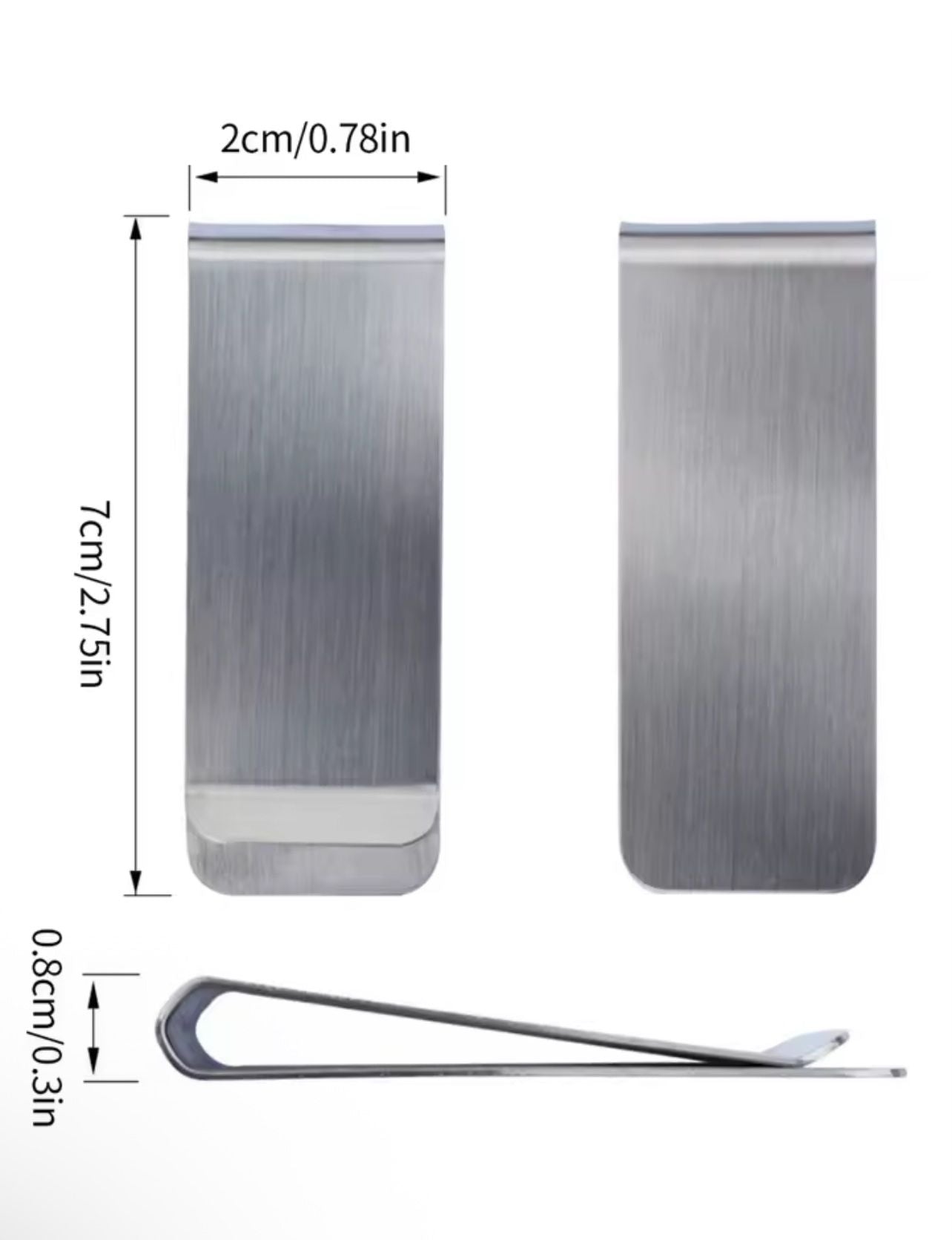Schlanker Geldclip Edelstahl geldklammer Minimalist Gel – Bild 2