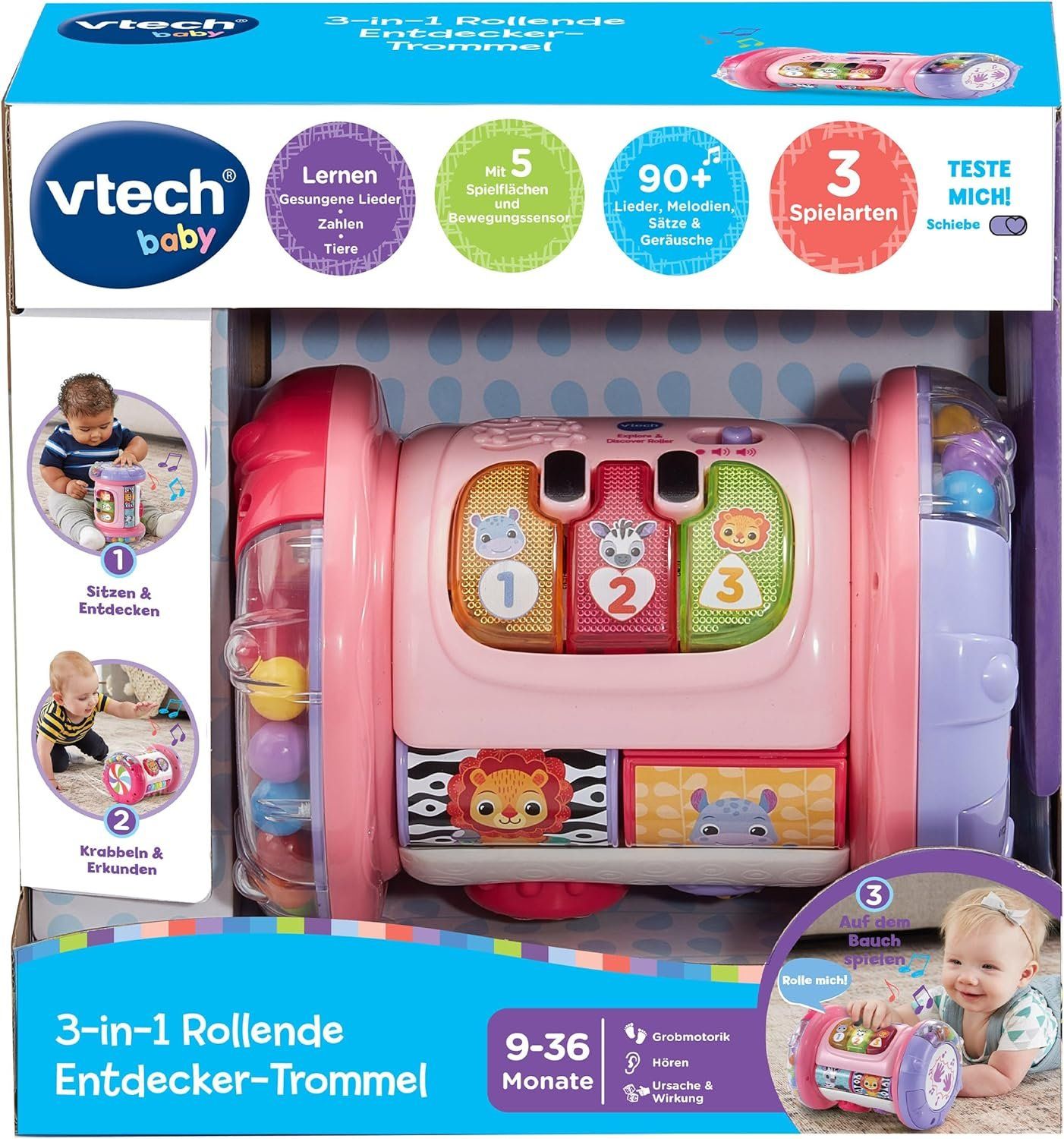 Vtech 3-in-1 Rollende Entdecker-Trommel pink – Bild 6