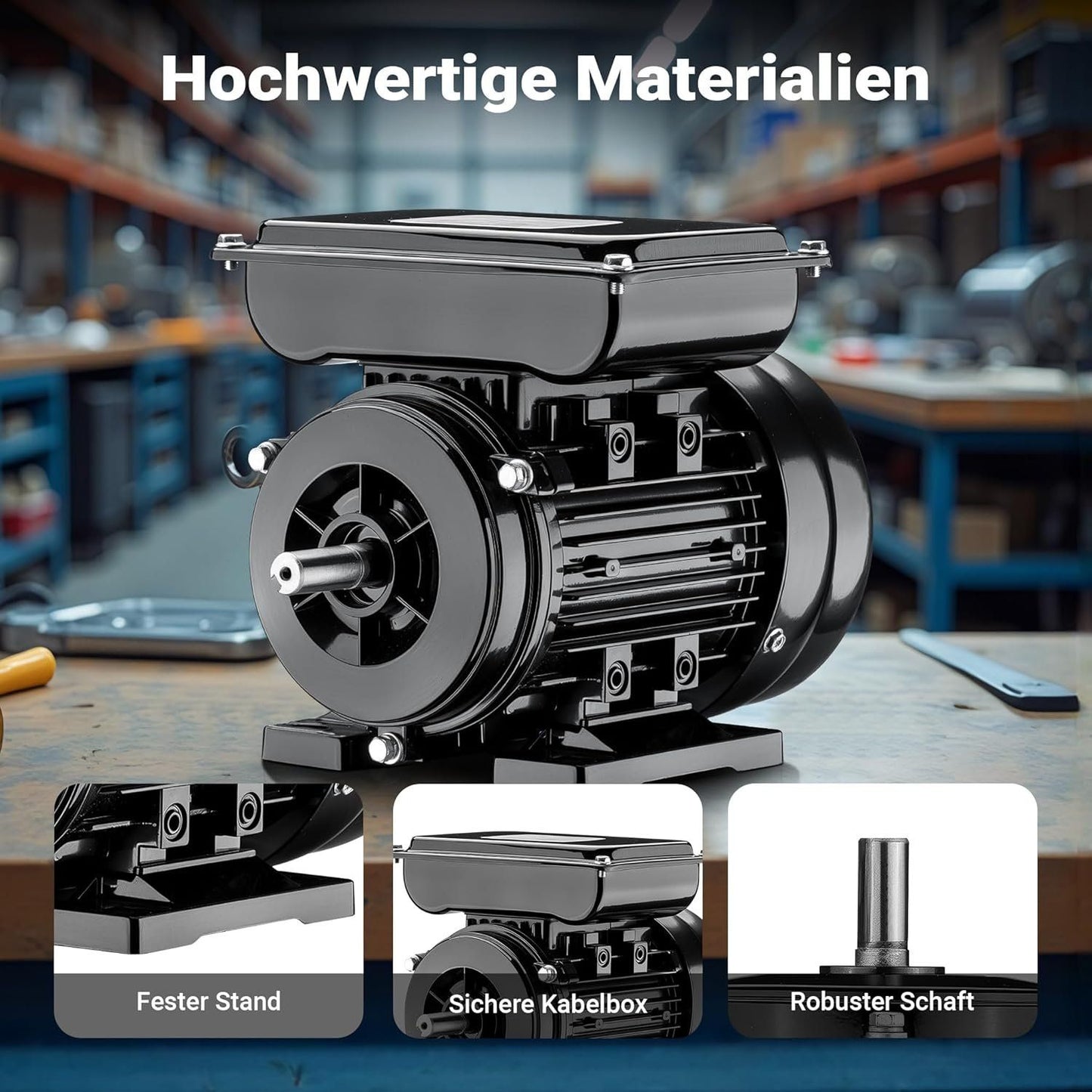 Wiltec Elektromotor 0,37 kW 1-phasig 1400 U/min – 4-polig – Bild 7