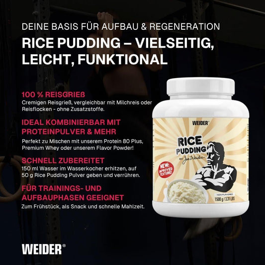 Weider Rice Pudding 1.5kg Reispudding vegan – Bild 2