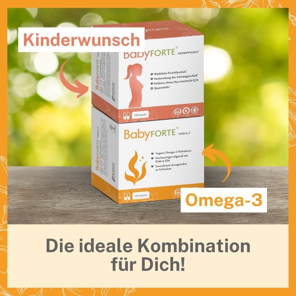 BabyFORTE Omega-3 vegan DHA EPA Algenöl 180 Kapseln – Bild 7