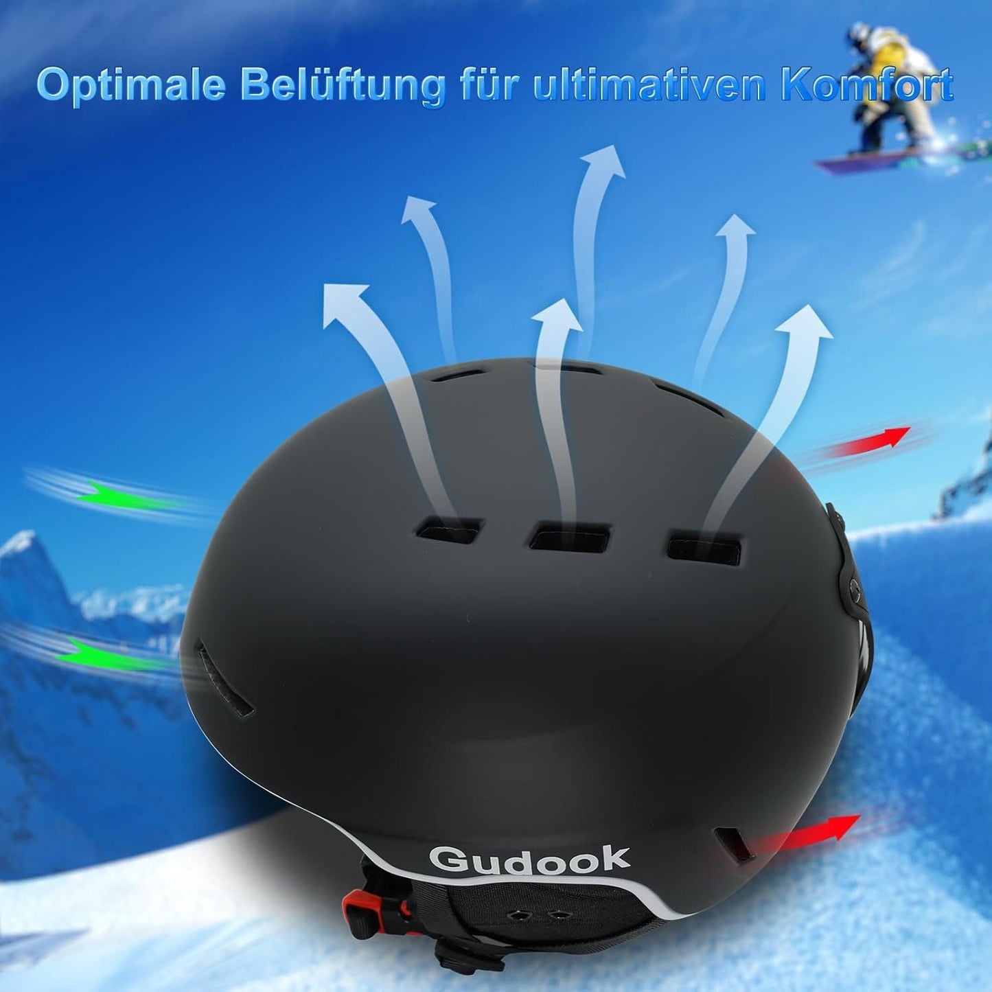 Skihelm Snowboardhelm mit Belüftung Grösse M 54–57 cm – Bild 7