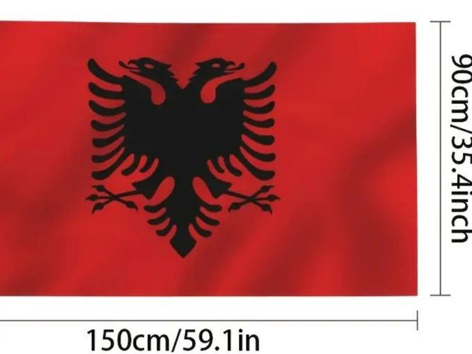 Grosse Albanien Flagge 150x90cm – Bild 1