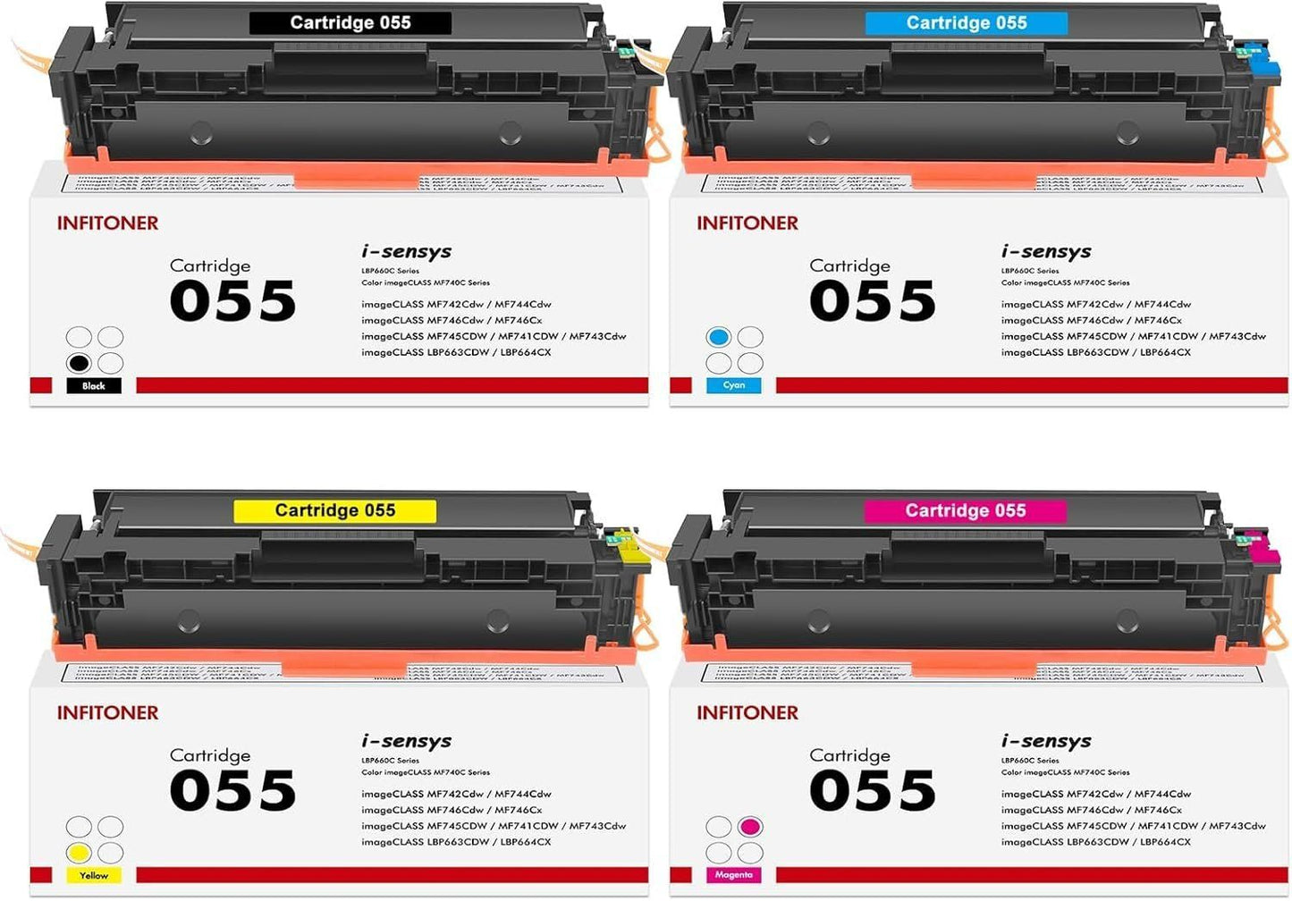 INFITONER Canon 055 Toner Set 4 Farben kompatibel – Bild 8