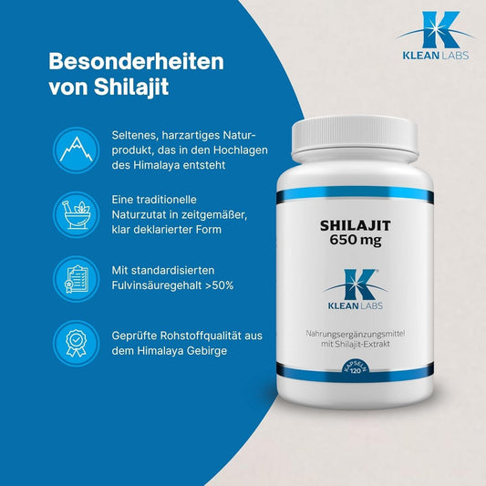 Shilajit 650 mg Kapseln 120 Stk Klean Labs – Bild 2