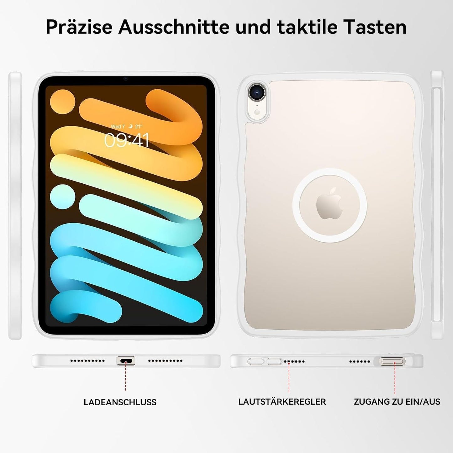 iPad Mini 6/7 Hülle MagSafe Slim weiss – Bild 9