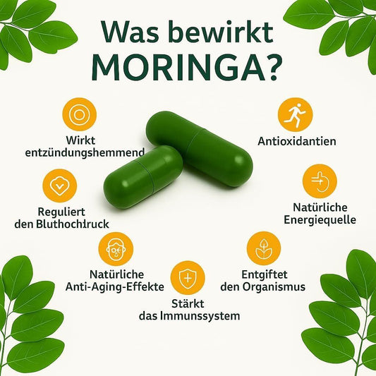 Moringa Kapseln 10.000 mg – 120 Stück hochdosiert vegan – Bild 2