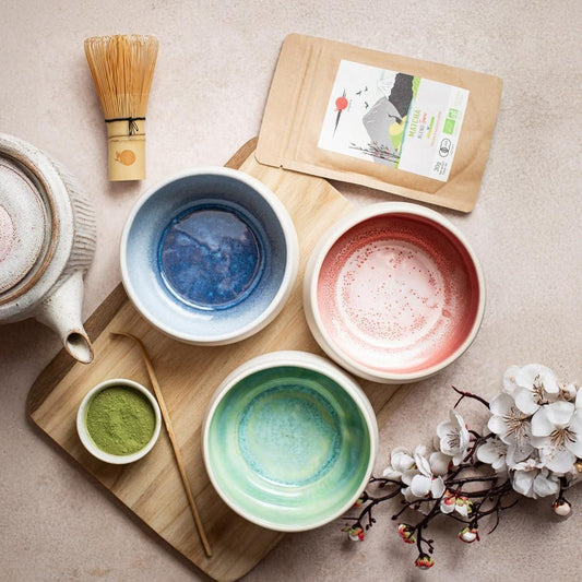 Matcha Tee Set Bio 30g mit Schale – Bild 1