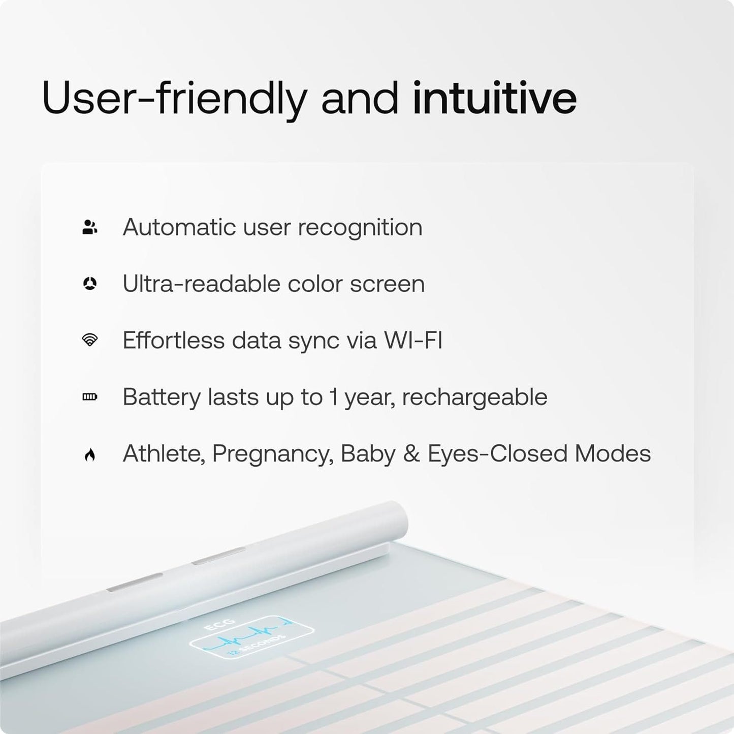 Withings Body Scan Smart Waage Körperanalyse Weiß – Bild 6