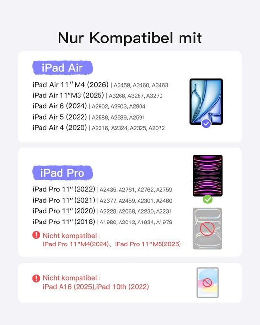 iPad Air 11 Tastatur Hülle QWERTZ Touchpad – Bild 1