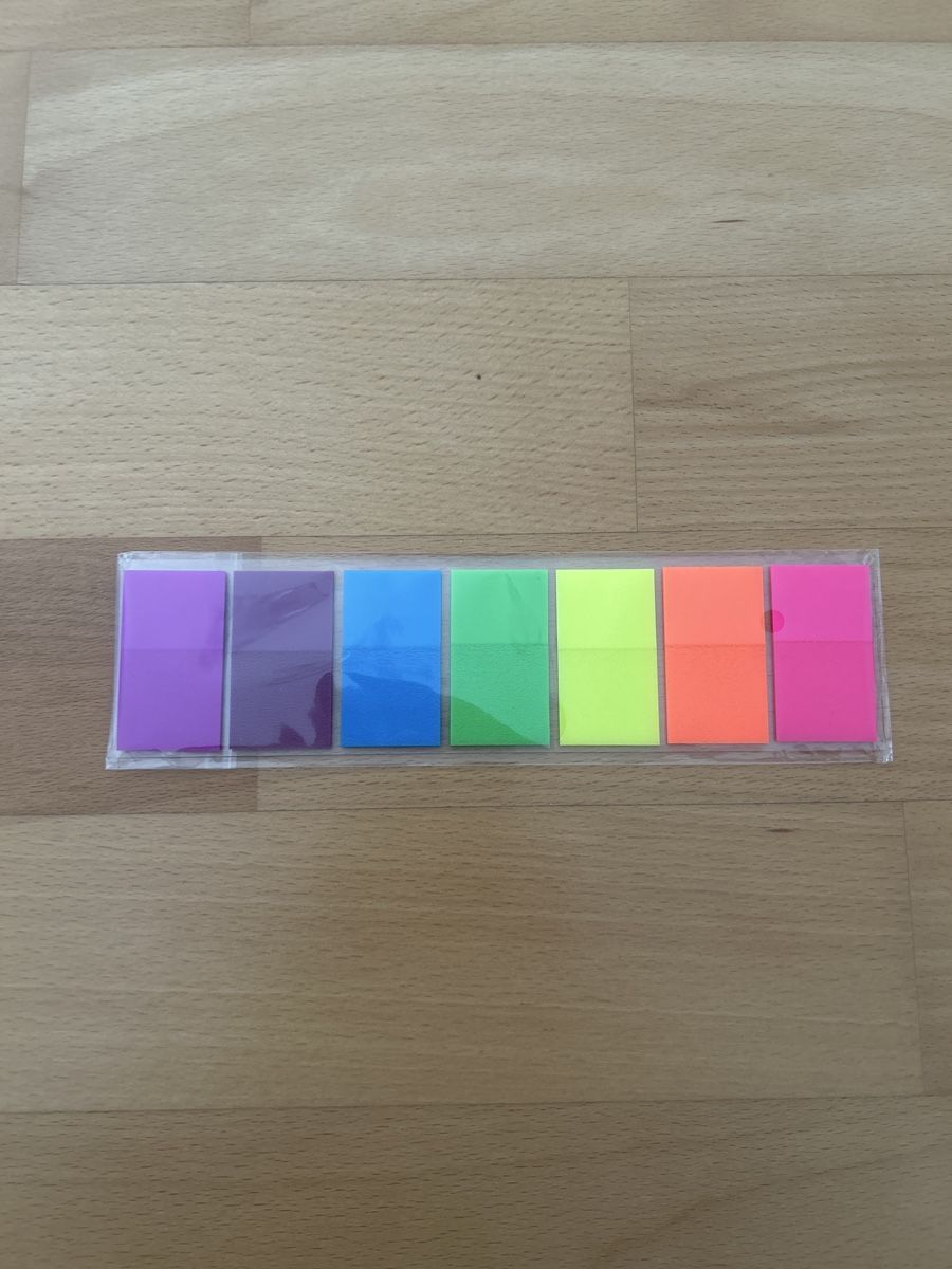 Neon Haftnotizen, Indexmarker, Büro, Schule, Set – Bild 1
