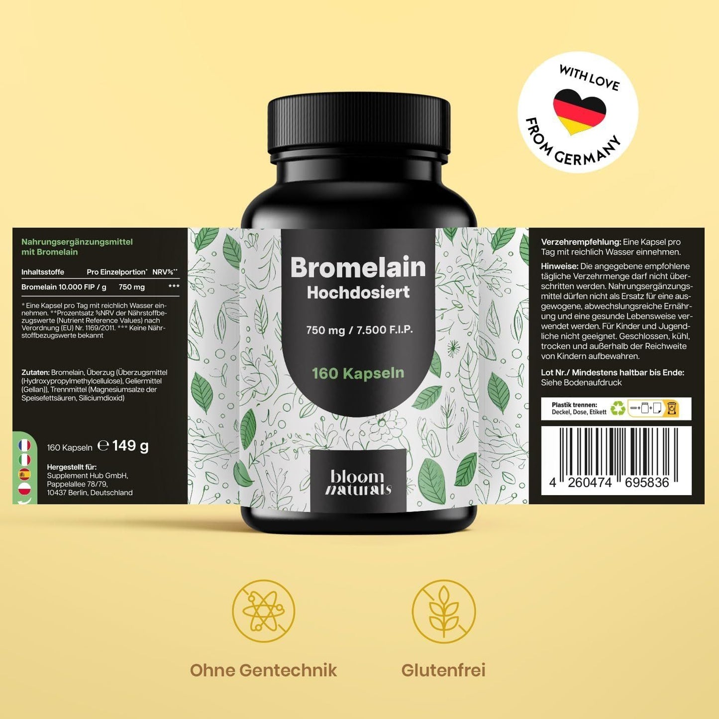 Bromelain Kapseln 750mg – 160 Stück hochdosiert – Bild 3