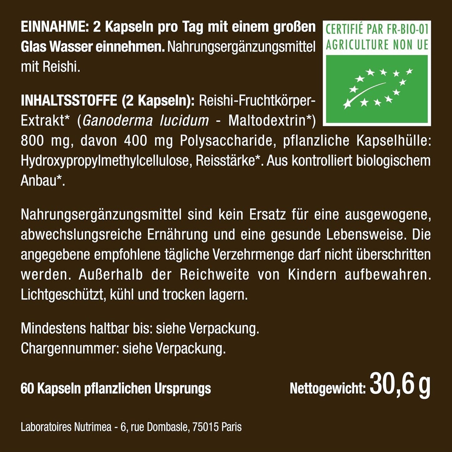 Reishi 6000mg – Bio Extrakt 5:1 mit Beta-Glucanen 60 Kapseln – Bild 3