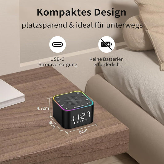 Weißrauschen Maschine mit Wecker & Nachtlicht USB-C – Bild 2