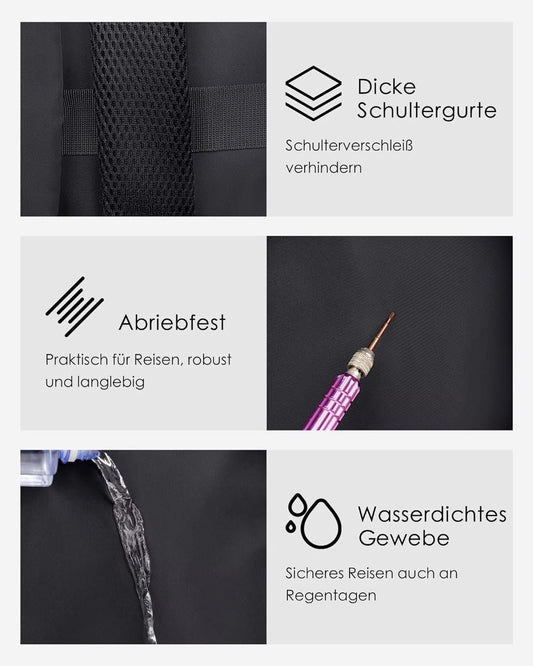 Rolltop Rucksack wasserdicht Laptop 16 Zoll – Bild 2