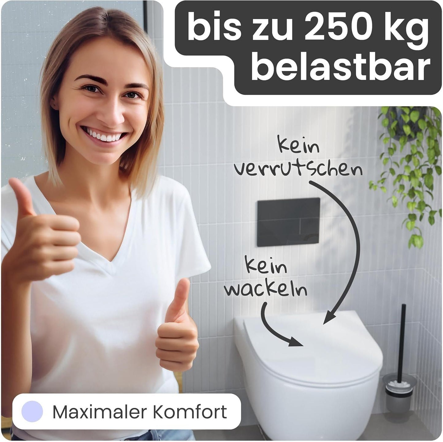 Slim WC-Sitz D-Form mit Absenkautomatik | Made in Germany – Bild 8