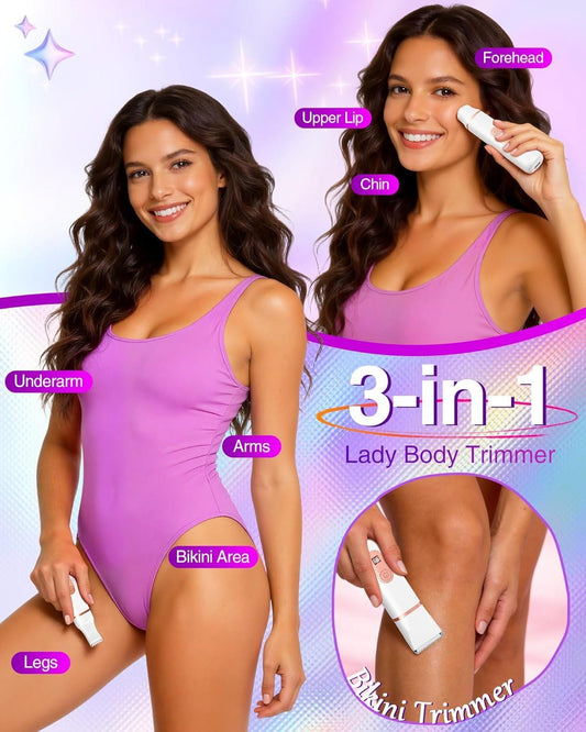 Damenrasierer 3in1 Elektrisch Bikini & Gesicht – Bild 2