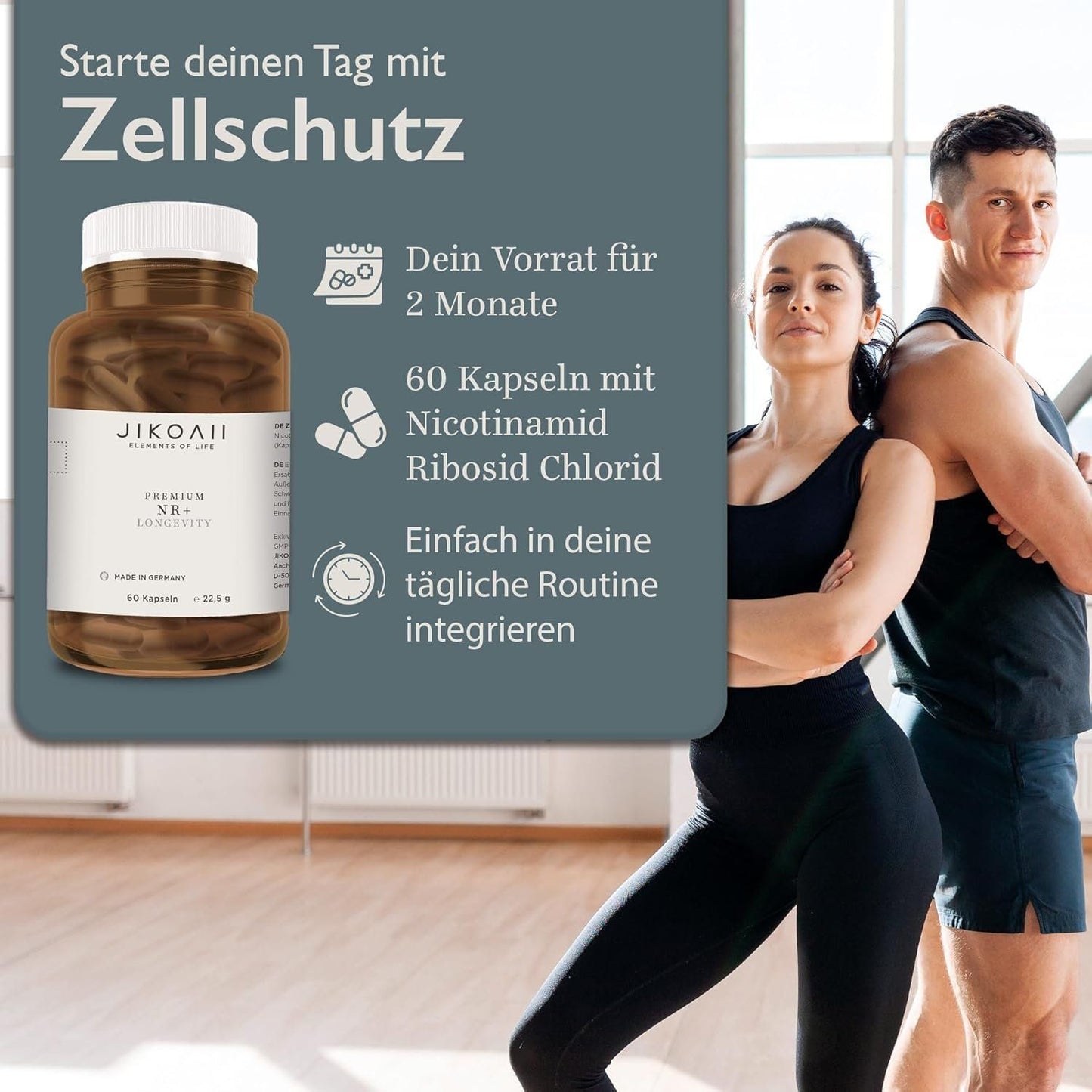 Vitamin B3 NR+ – Zellenergie & Anti-Aging – 60 Kapseln – Bild 4
