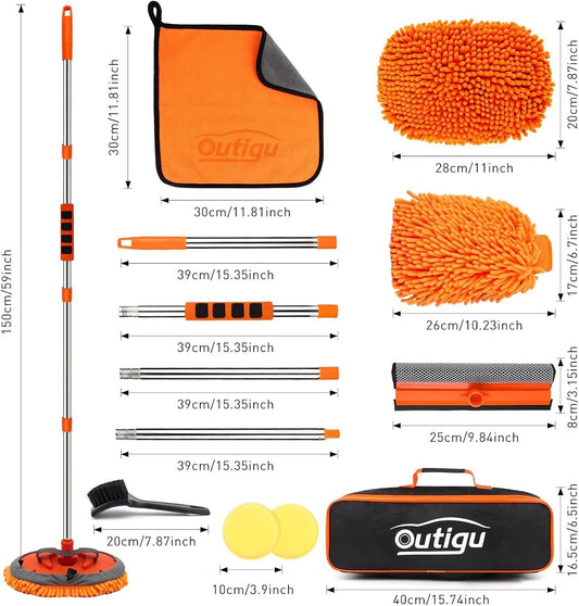 Autowaschmopp 157cm Mikrofaser Set 3in1 – Bild 2
