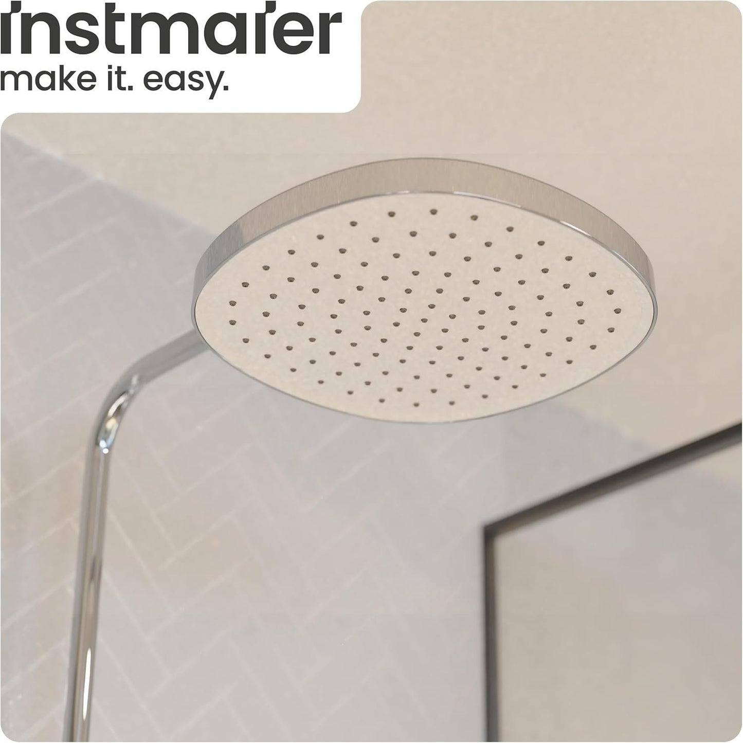 Regendusche Duschsystem Chrom Weiß Set – Bild 9