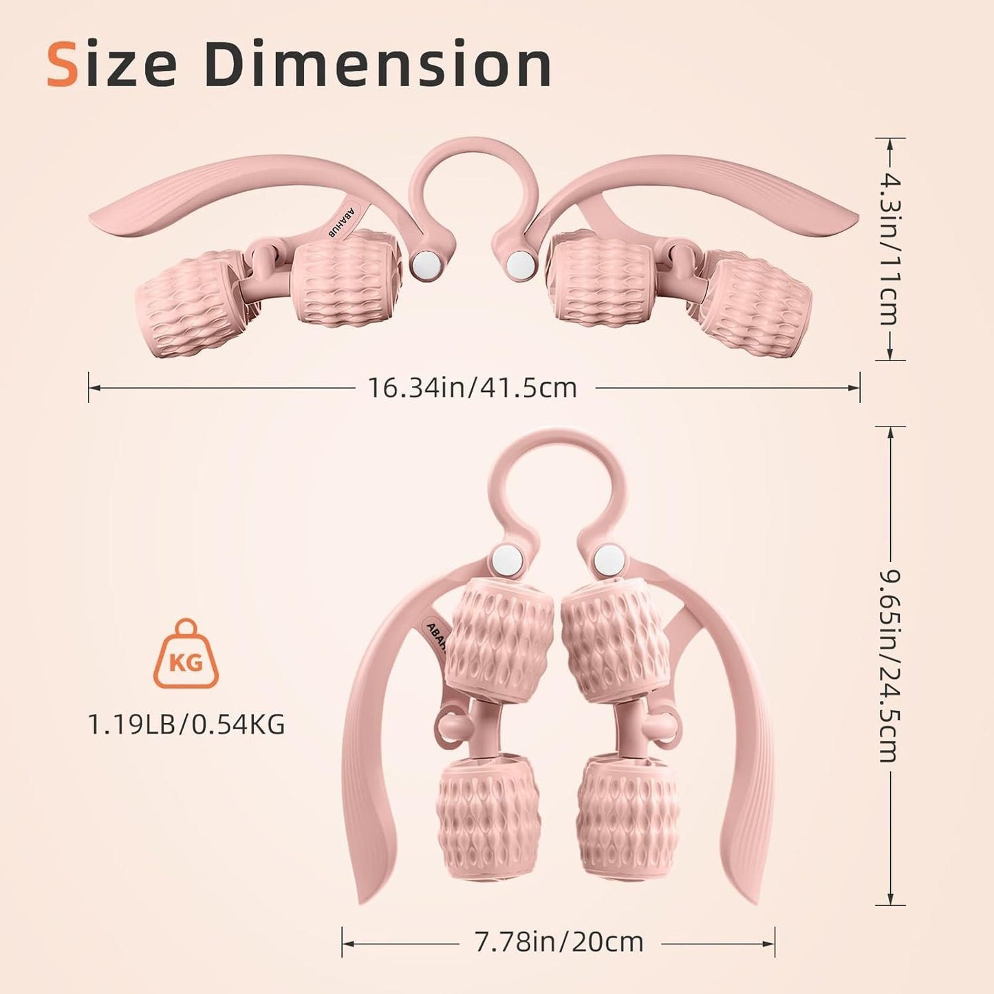 Massage Roller Faszienrolle 2in1 Pink – Bild 7