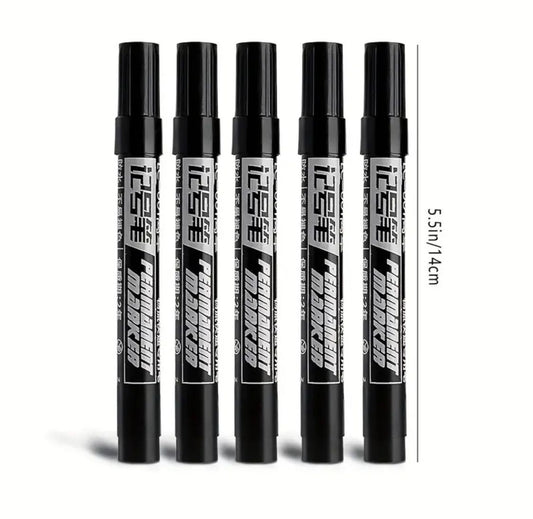 5 Permanent Marker schwarz, wasserfest neu, originalverpackt – Bild 2