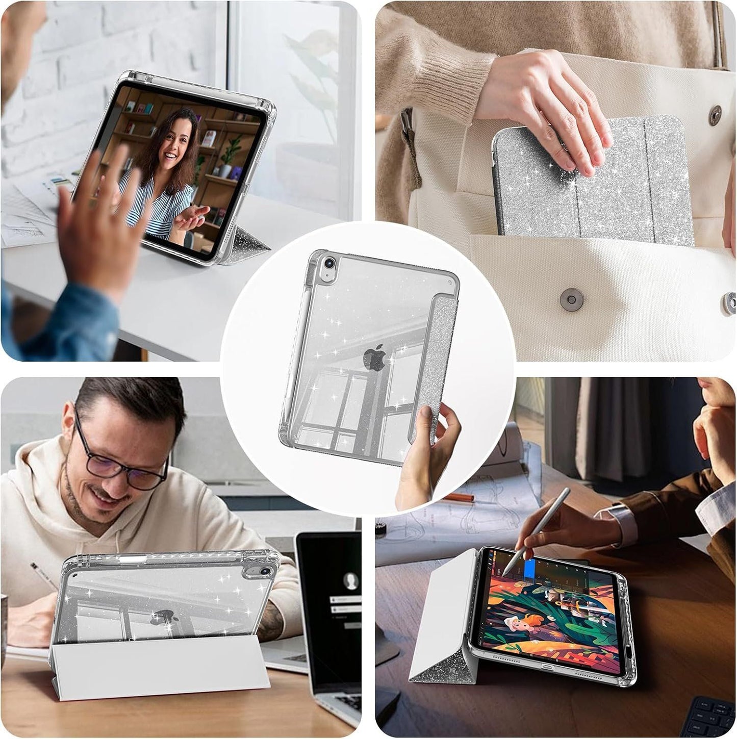 iPad Hülle 10/11 Zoll Glitzer Stifthalter – Bild 9