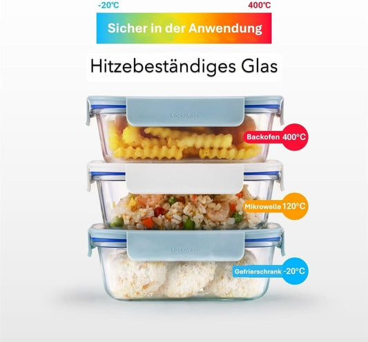 LocknLock Glas Frischhaltedose 2 L Borosilikat ofenfest – Bild 2