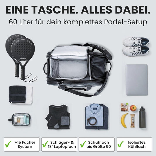 Otaro Padel Tasche 60L Rucksack Schuhfach Kühlfach – Bild 2