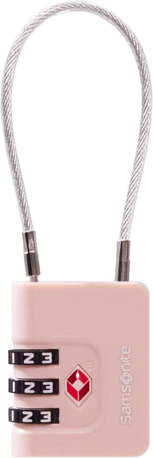 Samsonite TSA Kabelschloss 3-stellig Rosa für Koffer – Bild 4