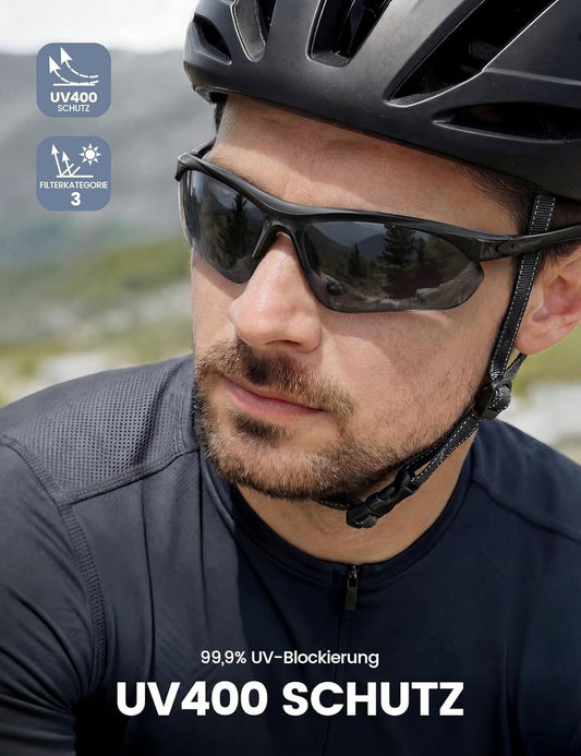 Sportbrille UV400 Polarisiert Fahrrad Laufbrille – Bild 2