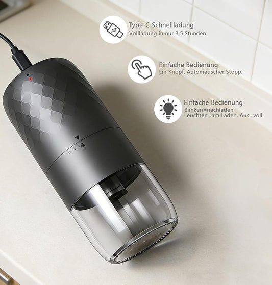 Elektrische Kaffeemühle USB-C Kegelmahlwerk – Bild 1