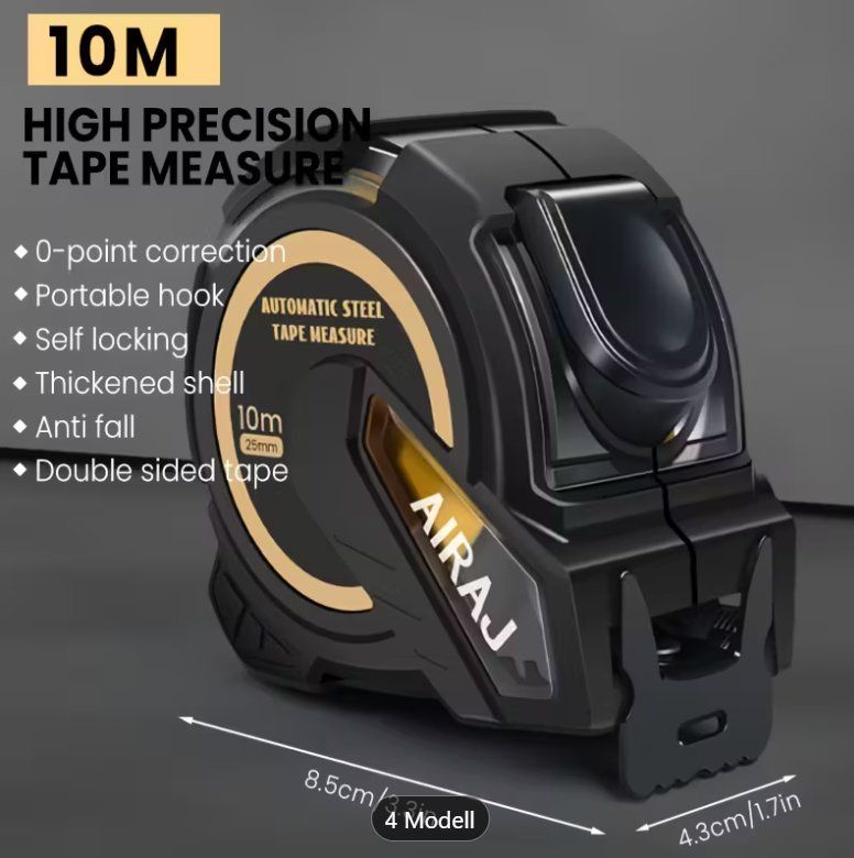 Massband Rollmass 10 Meter x 25mm Werkzeug Massband – Bild 2