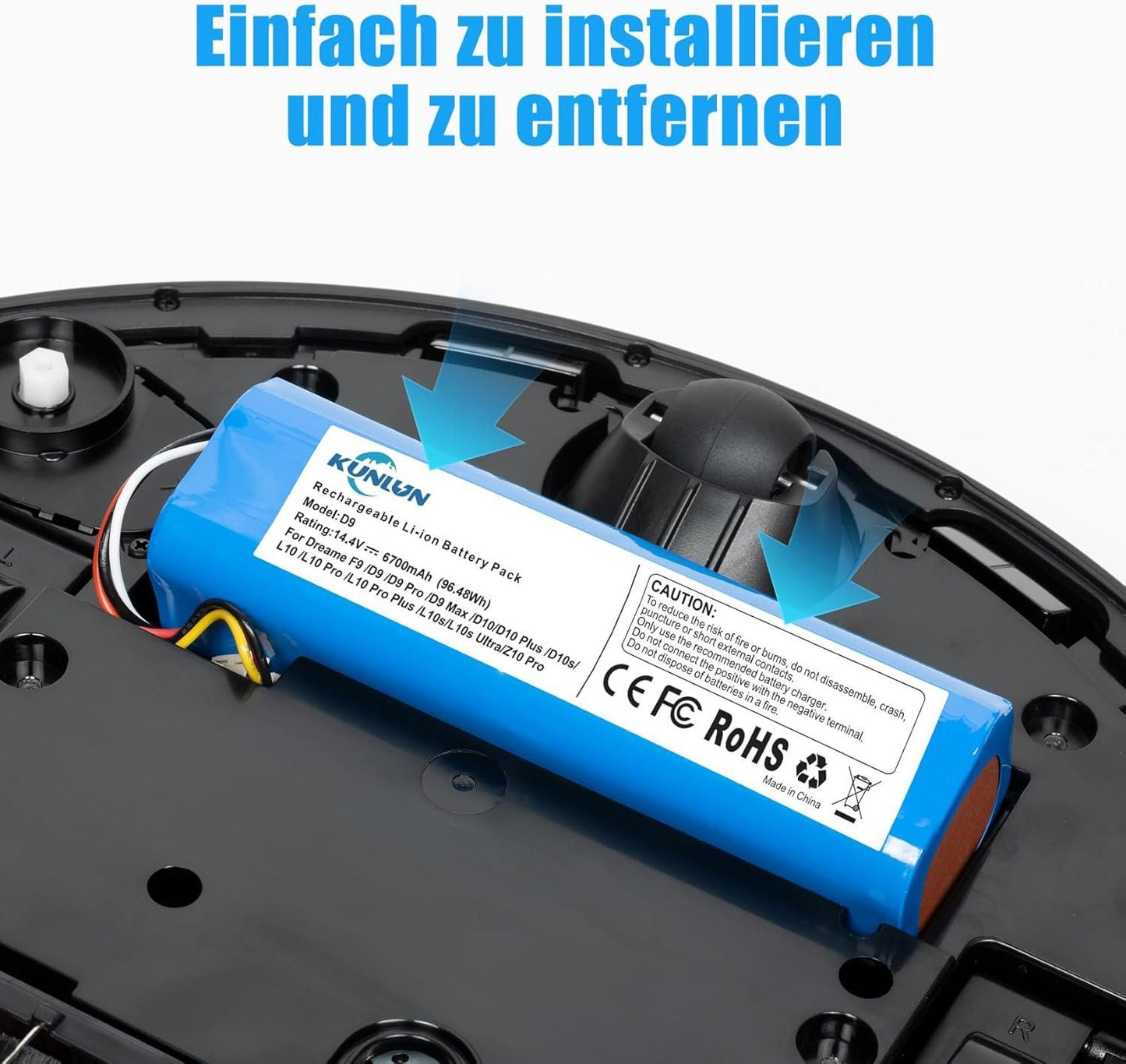 Akku 14.4V 6700mAh Dreame Xiaomi Roborock – Bild 6