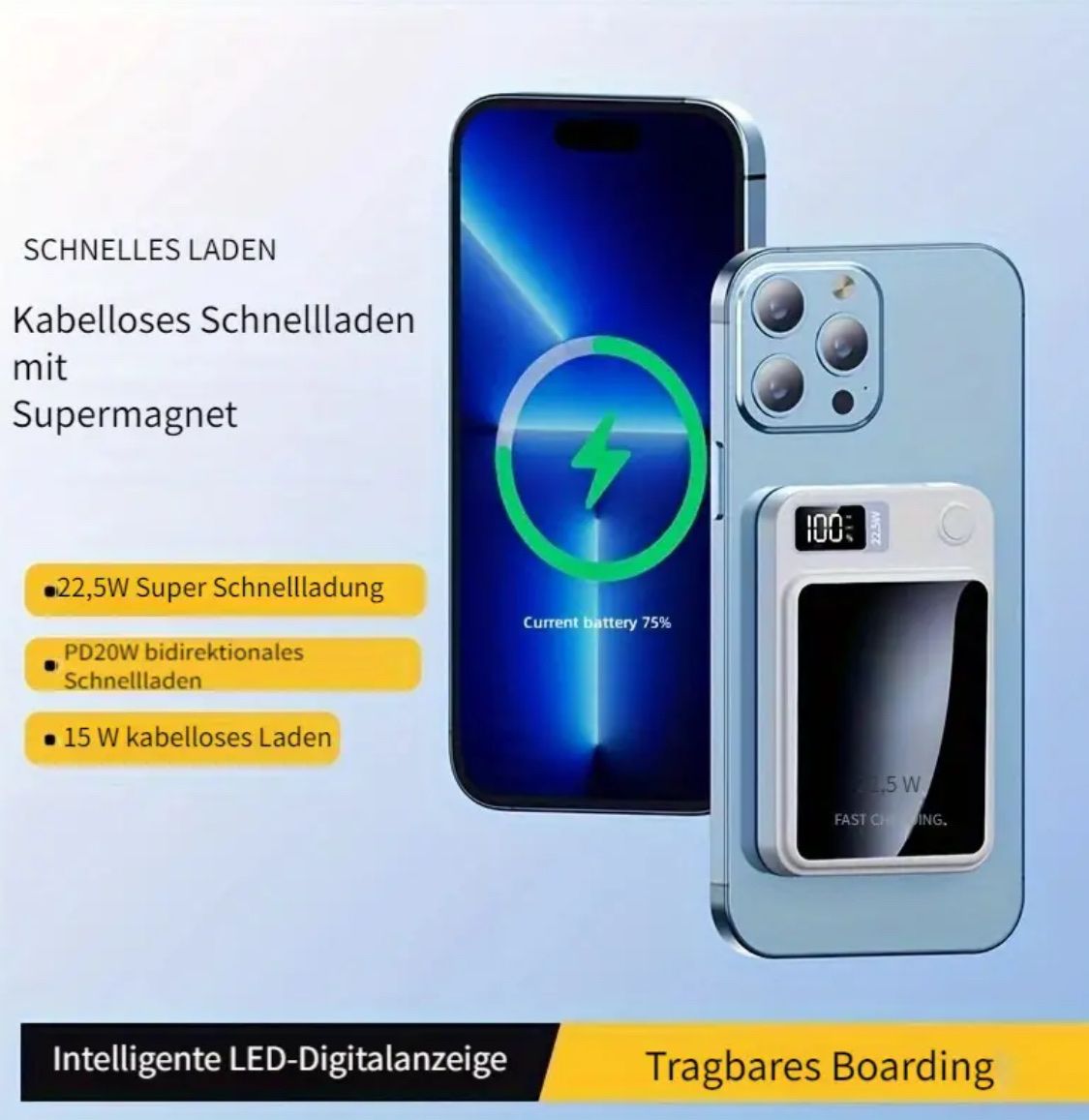 MagSafe Powerbank 10000mAh LED Display – Bild 4