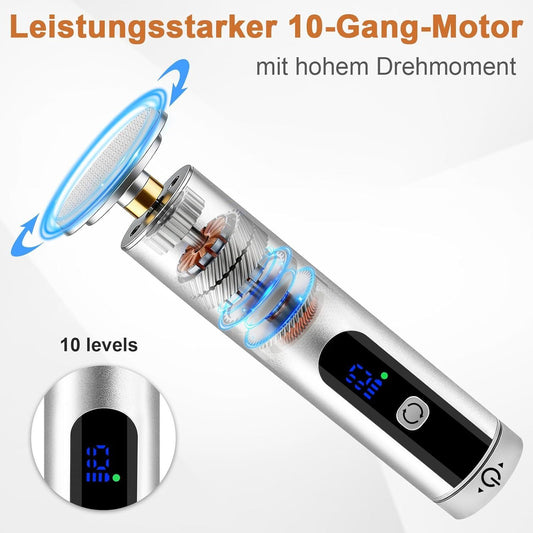 Hornhautentferner elektrisch 10 Stufen USB – Bild 2