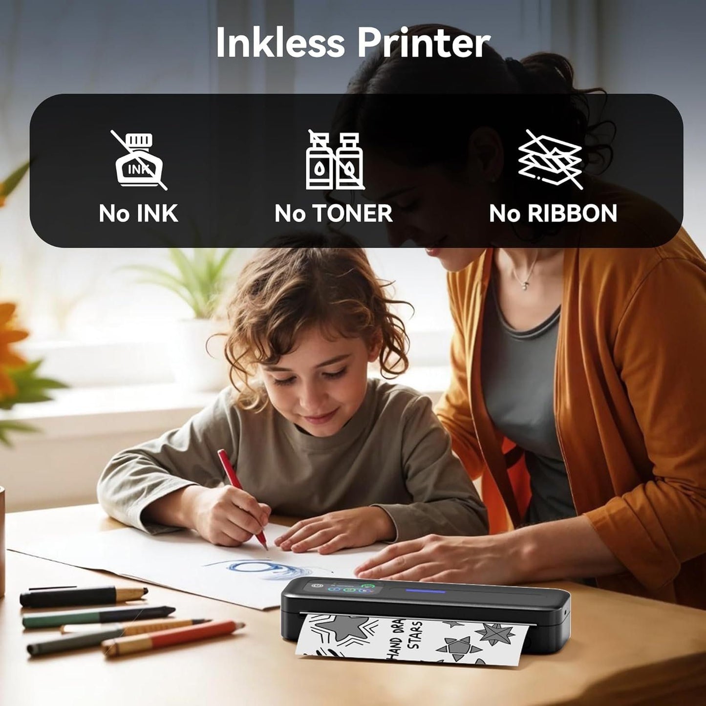 Mobiler A4 Thermodrucker 300DPI Bluetooth – Bild 8