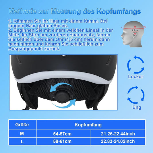 Skihelm Snowboardhelm mit Belüftung Grösse M 54–57 cm – Bild 2