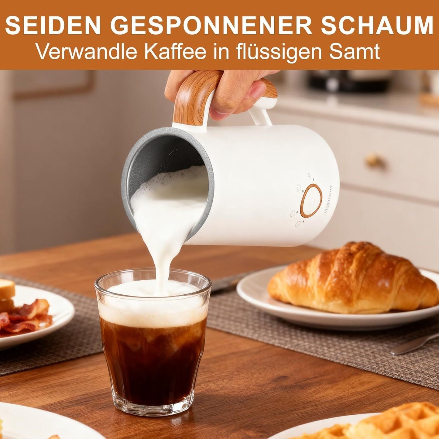 Elektrischer Milchaufschäumer 4-in-1 Warm & Kalt 400W – Bild 8