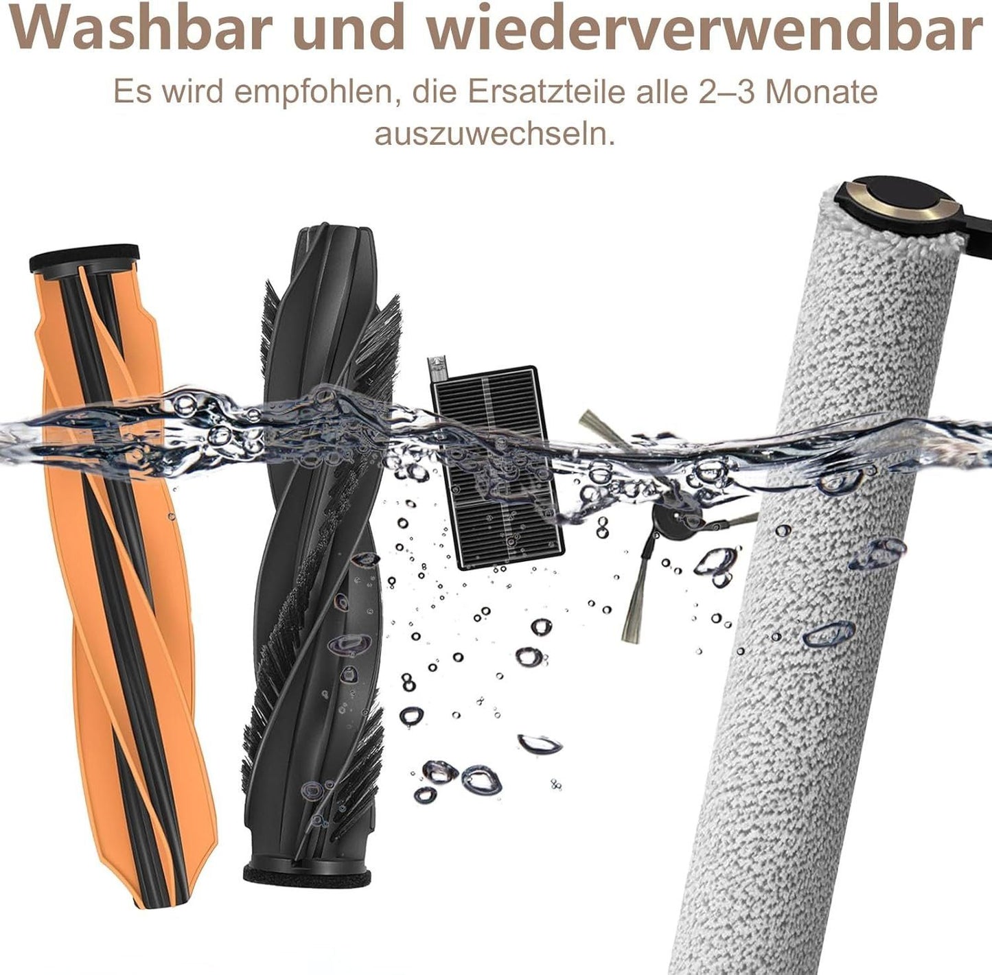 18-tlg. Ersatzteile Dreame Aqua10 Ultra Roller Complete – Bild 2