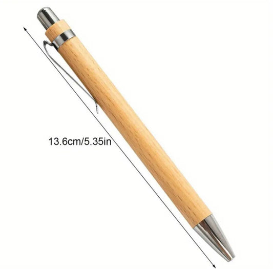 Eleganter Bambus Kugelschreiber Naturholz Schreibstift – Bild 2