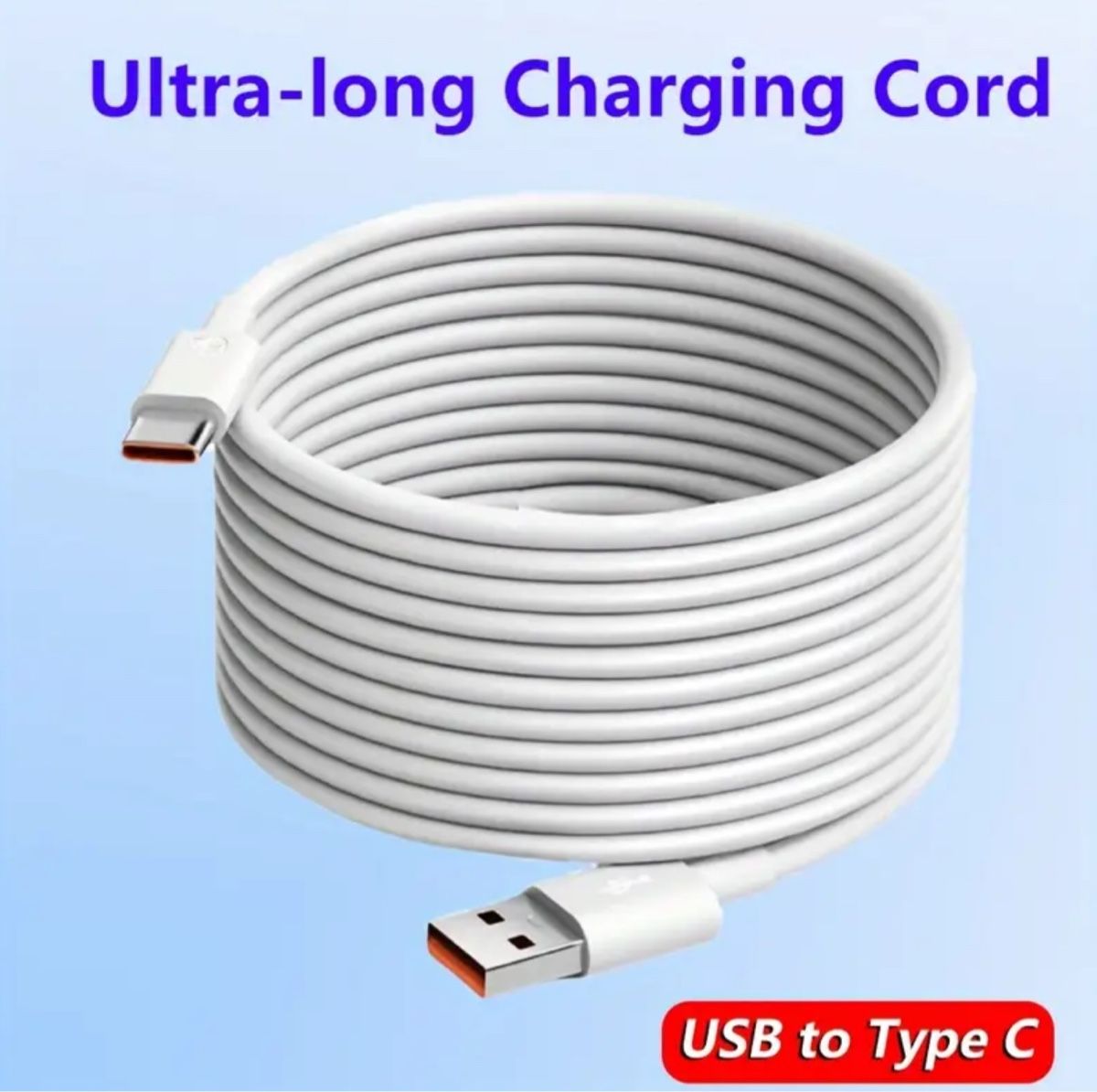 Extra langes USB C Ladekabel Typ C Schnellladekabel neu – Bild 1