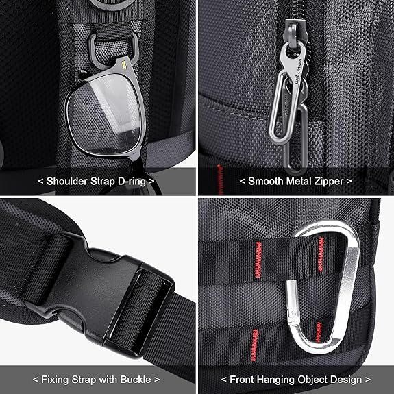WITZMAN Sling Bag Herren Brusttasche USB Crossbody – Bild 7