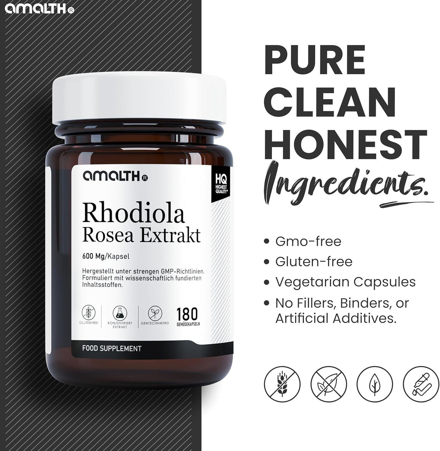 Rhodiola Rosea Kapseln 600mg 180 Stück – Bild 8