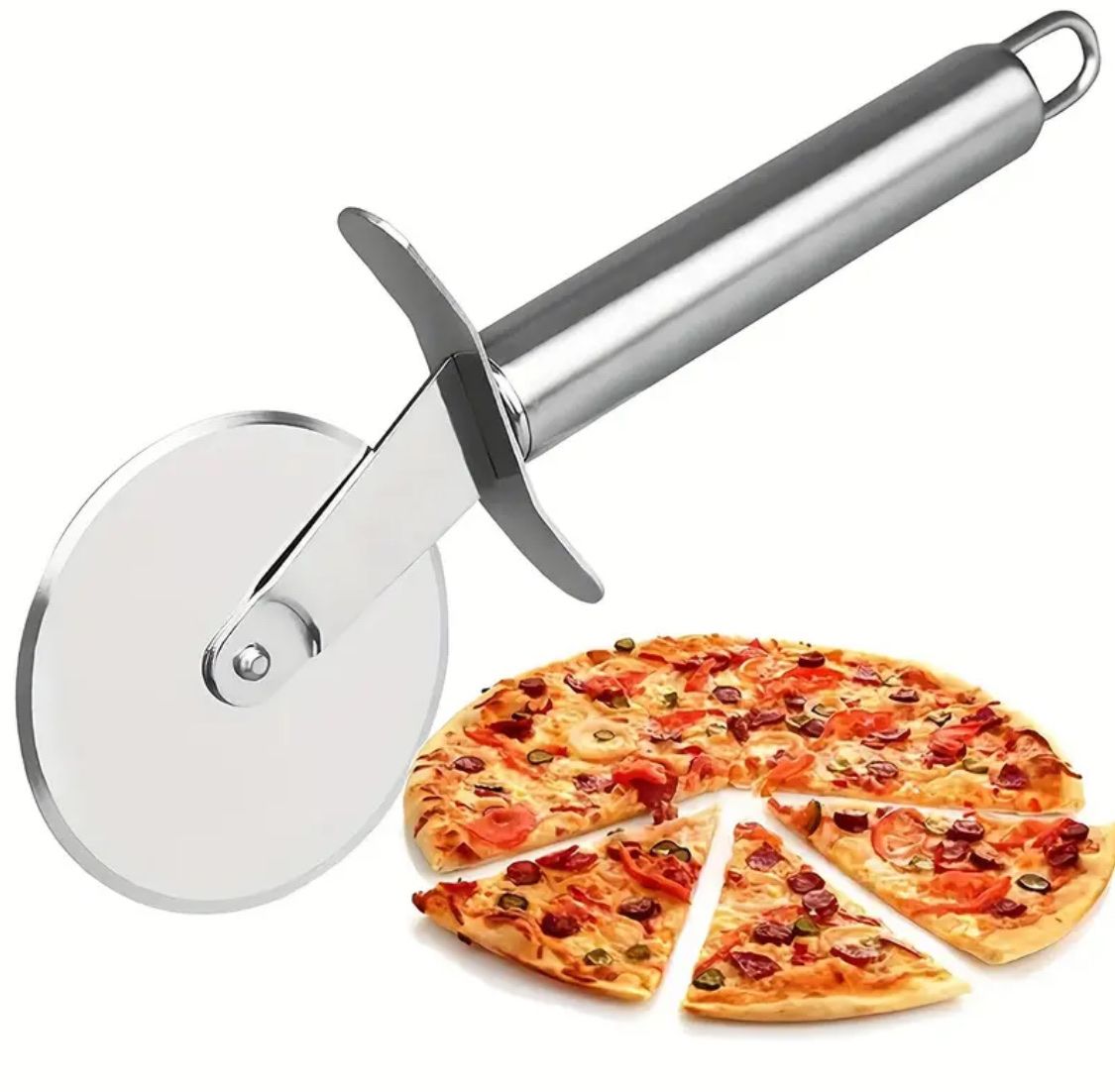 Pizzaschneider Küche Pizza Edelstahl Pizzarad neu – Bild 3