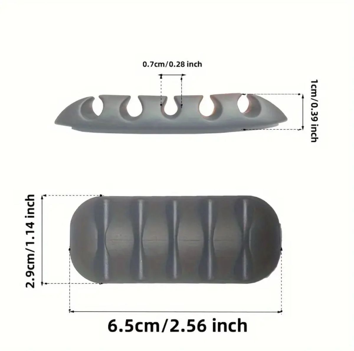 Kabelclip 5-fach selbstklebend weiss – Kabelhalter Tisch – Bild 2
