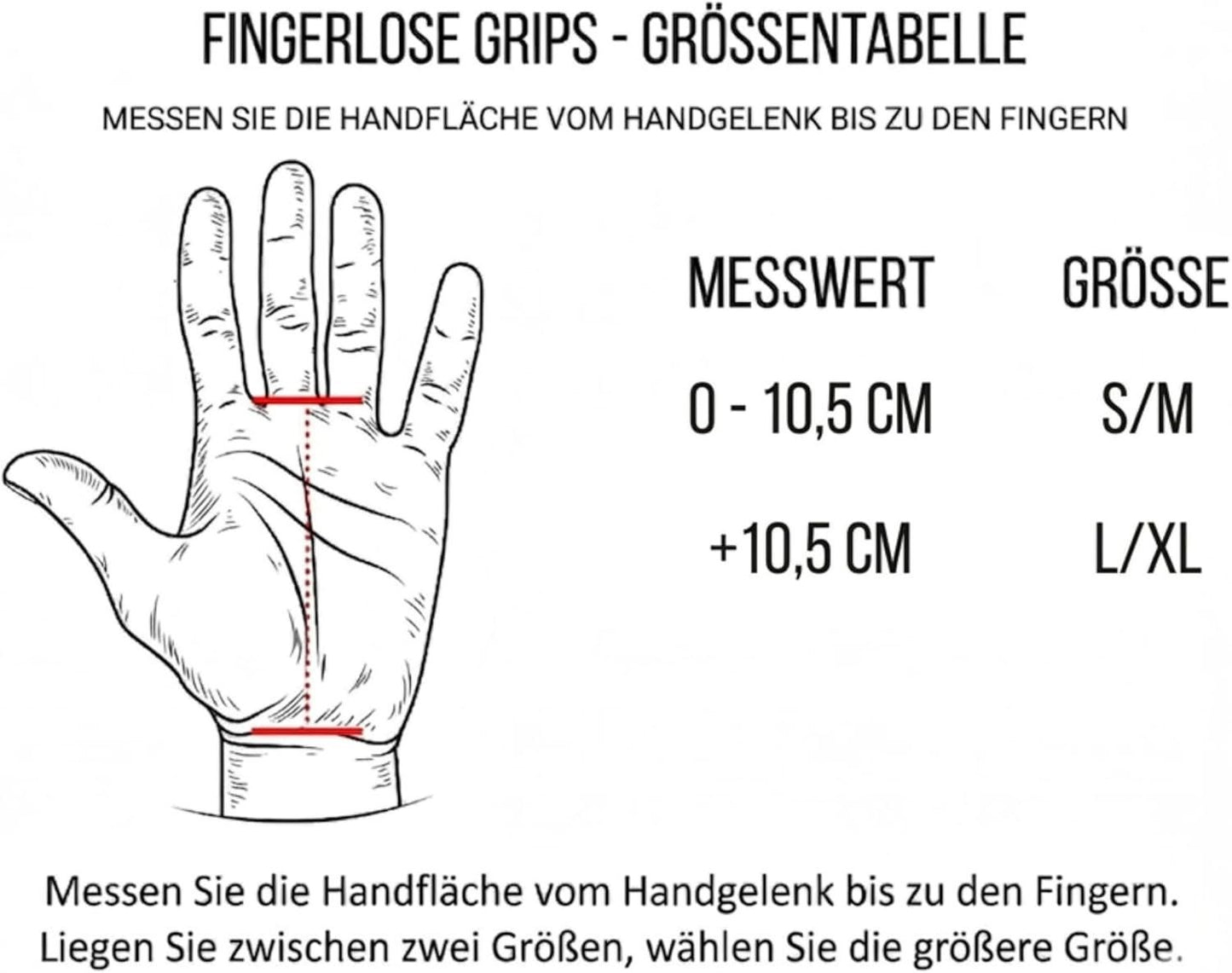 Lifters Hand Grips CrossFit Handschutz Schwarz L/XL – Bild 7
