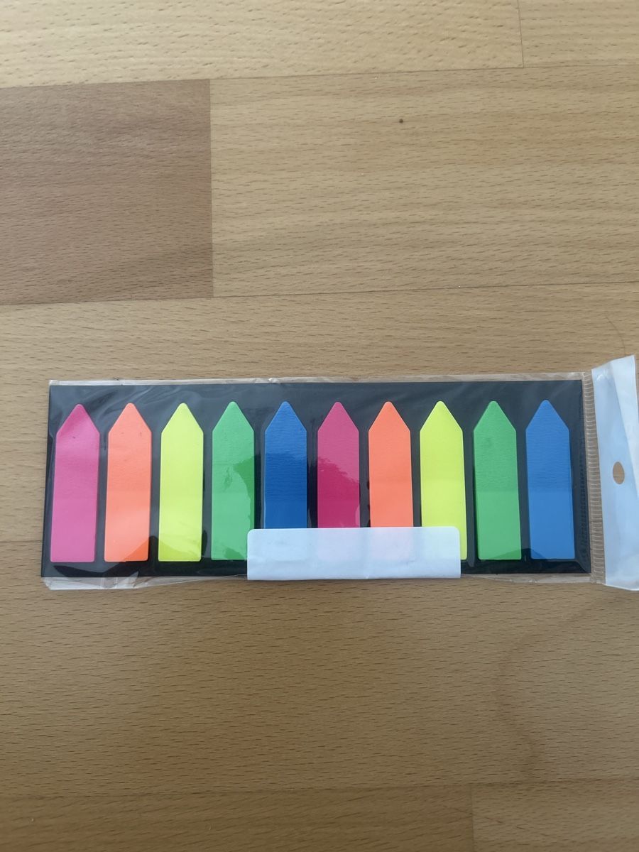 Neon Haftnotizen Index Marker Büro Schule Leuchtfarben neu – Bild 1